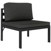 Shina 4pc Outdoor Modular Sofa Set Dark Gray Aluminum Cushions BM325629