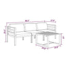 Shina 4pc Outdoor Modular Sofa Set Dark Gray Aluminum Cushions BM325629