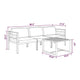 Shina 4pc Outdoor Modular Sofa Set Dark Gray Aluminum Cushions BM325629