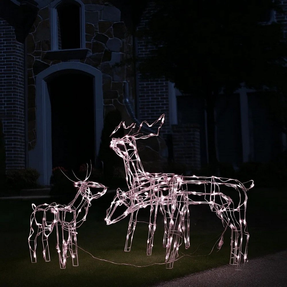 Meyi 3pc Outdoor Reindeer Family Christmas Decoration, 229 Warm White LEDs