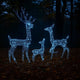 Meyi 3pc Outdoor Reindeer Family Christmas Decor, 300 Cool White LEDs