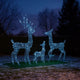 Meyi 3pc Outdoor Reindeer Family Christmas Decor, 300 Cool White LEDs