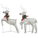 Garden 4pc Outdoor Reindeer Christmas Decoration 80 Gold Yellow LEDs BM325638