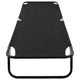 Zena Outdoor Lounger Sunbed Black Fabric 75’’ Foldable Steel Frame BM325645