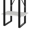 5 Tier Bookshelf Unit Open White Wood Racks 41’’ Black Metal Frame BM325648
