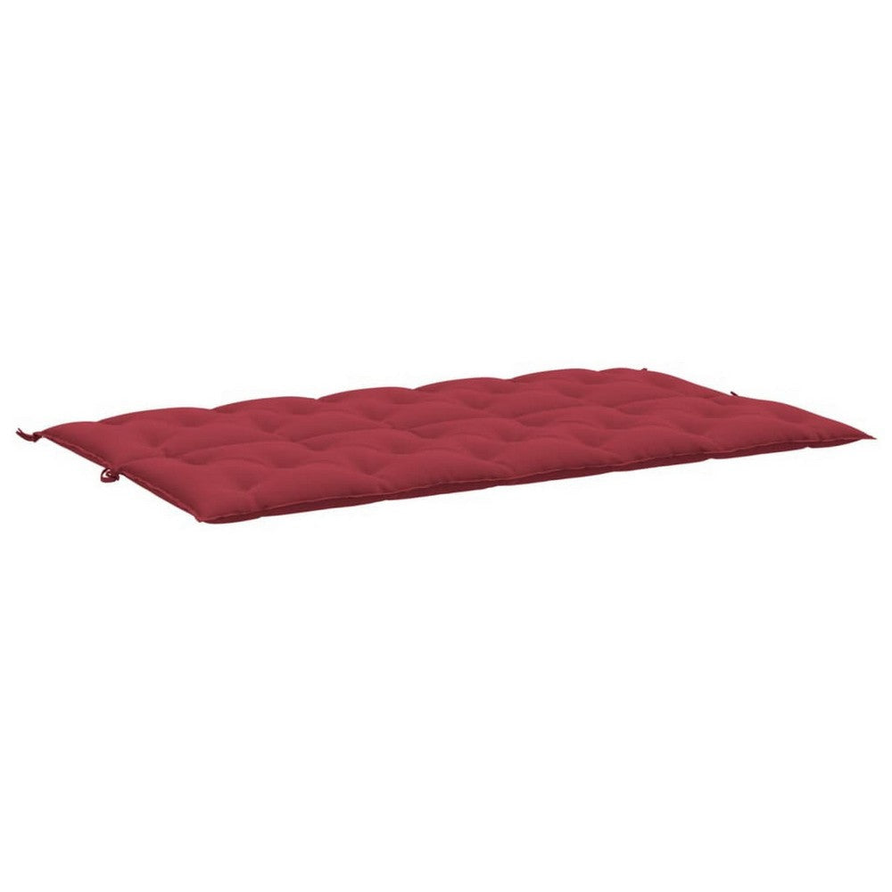 Claire Outdoor Cushion for Bench Button Tufted Rich Red Fabric 71’’ BM325652
