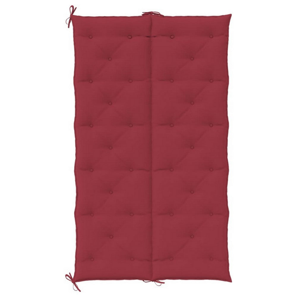 Claire Outdoor Cushion for Bench Button Tufted Rich Red Fabric 71’’ BM325652