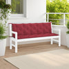 Claire Outdoor Cushion for Bench, Button Tufted Rich Red Fabric, 71"