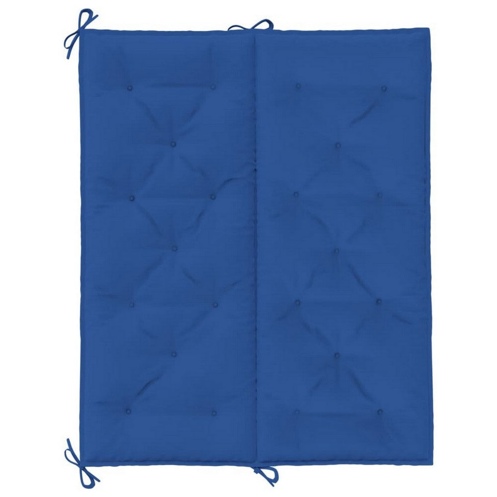 Claire Outdoor Cushion for Bench Button Tufted Navy Blue Fabric 47’’ BM325653