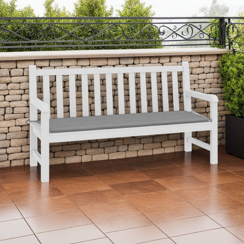 Claire Outdoor Cushion for Bench, Button Tufted Gray Fabric, 59"