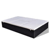 Double Sun Chaise Lounger, White Polyester, Black PE Rattan, 76"