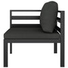 Shina 3pc Outdoor Modular Loveseat Set with Table Gray Polyester BM325658