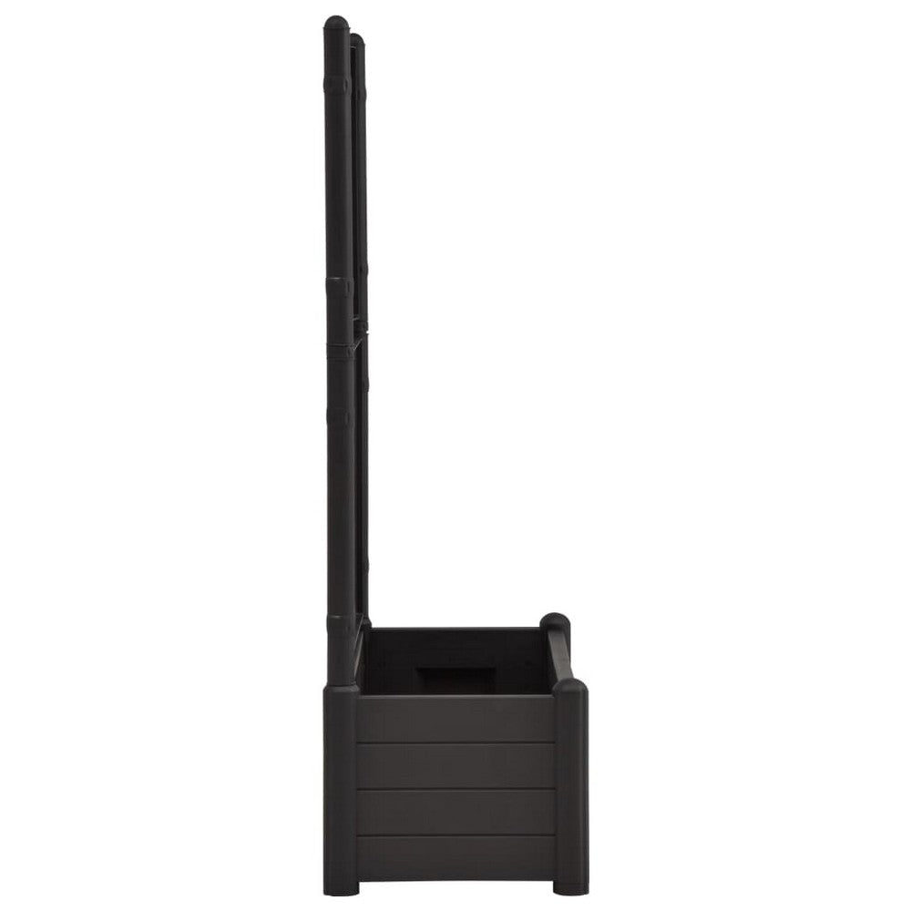 Simi Garden Flower Planter with Trellis Anthracite Gray 17x40x56 BM325664