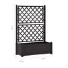 Simi Garden Flower Planter with Trellis Anthracite Gray 17x40x56 BM325664