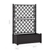 Simi Garden Flower Planter with Trellis Anthracite Gray 17x40x56 BM325664