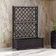 Simi Garden Flower Planter with Trellis, Anthracite Gray, 17x40x56