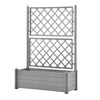 Simi Garden Flower Planter with Trellis 17x40x56 Classic Stone Gray BM325665