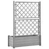 Simi Garden Flower Planter with Trellis 17x40x56 Classic Stone Gray BM325665