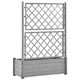 Simi Garden Flower Planter with Trellis 17x40x56 Classic Stone Gray BM325665