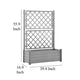 Simi Garden Flower Planter with Trellis 17x40x56 Classic Stone Gray BM325665