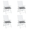 Kia Outdoor Cushion for ChairSet of 4 Square Dark Gray Oxford Fabric BM325671