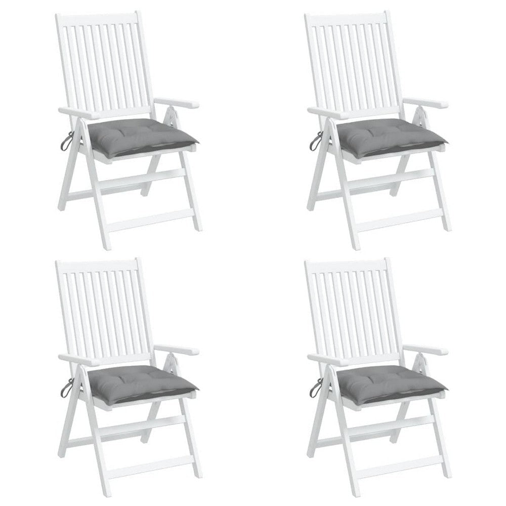 Kia Outdoor Cushion for ChairSet of 4 Square Dark Gray Oxford Fabric BM325671