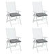 Kia Outdoor Cushion for ChairSet of 4 Square Dark Gray Oxford Fabric BM325671