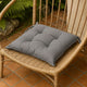 Kia Outdoor Cushion for ChairSet of 4, Square, Dark Gray Oxford Fabric
