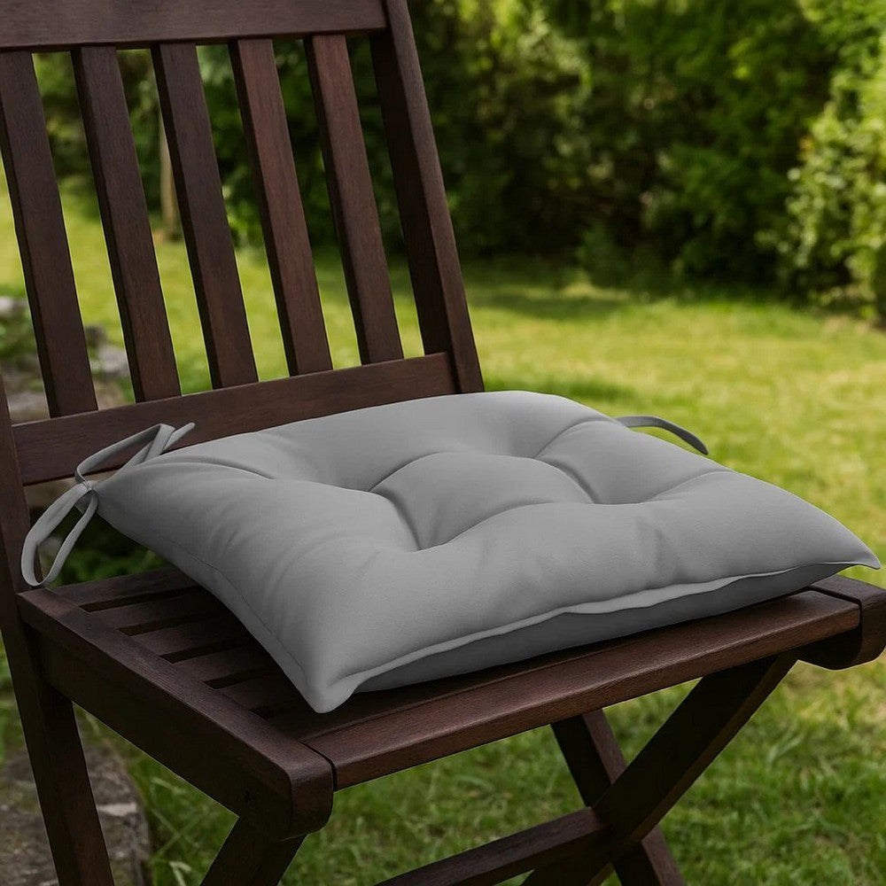 Kia Outdoor Cushion for ChairSet of 4, Square, Dark Gray Oxford Fabric