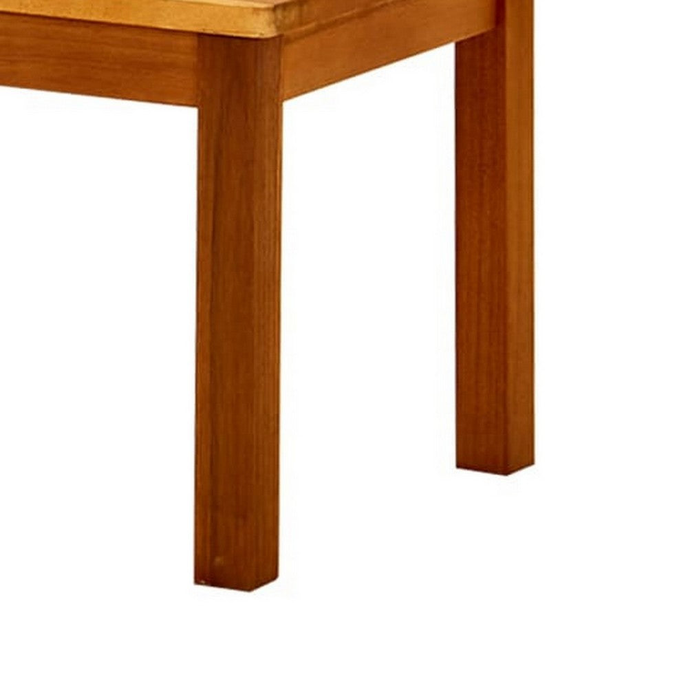 Outdoor Coffee Table, Slatted Brown Wood Top, Rustic Rectangular 28"