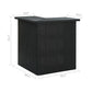 Outdoor Corner Bar Table 3 Shelves Black Rattan and Steel 41’’ BM325681