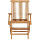 Folding Outdoor Chair Set of 2 Brown Solid Teak Wood Slatted Back BM325682