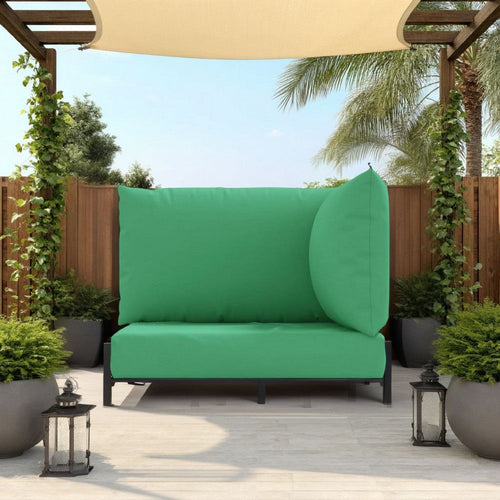 3pc Outdoor Cushions for Sofa, Water Resistant Green Oxford Fabric