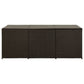 Outdoor Storage Box Brown Rattan 71’’ Powder Coated Steel Frame BM325684