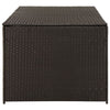 Outdoor Storage Box Brown Rattan 71’’ Powder Coated Steel Frame BM325684
