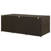 Outdoor Storage Box Brown Rattan 71’’ Powder Coated Steel Frame BM325684