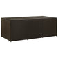 Outdoor Storage Box, Brown Rattan, 71" Powder Coated Steel Frame