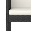 Outdoor Barstool Chair Set of 4 White Fabric Cushions Black Rattan BM325693