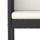 Outdoor Barstool Chair Set of 4 White Fabric Cushions Black Rattan BM325693