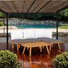 Roma 5pc Outdoor Modular Sofa Set, Coffee Table, Brown Acacia Wood