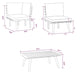 Roma 7pc Outdoor Modular Sofa Set Table White Cushions Acacia Wood BM325697