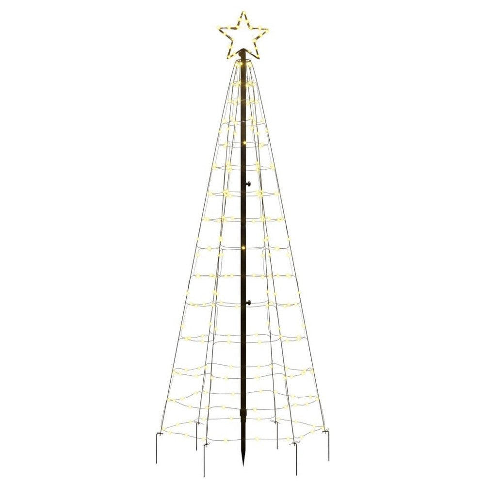 Hiko 6 Foot Lighted Metal Christmas Tree with LED, 8 Warm White Effect