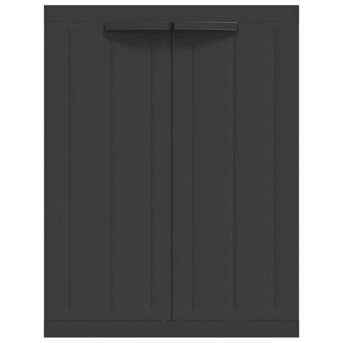 Dore 34in Garage Storage Cabinet Lockable, Outdoor Weatherproof, Black