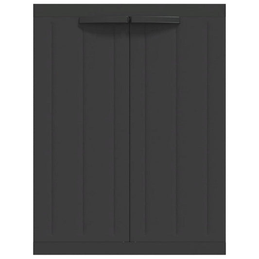 Dore 34in Garage Storage Cabinet Lockable, Outdoor Weatherproof, Black