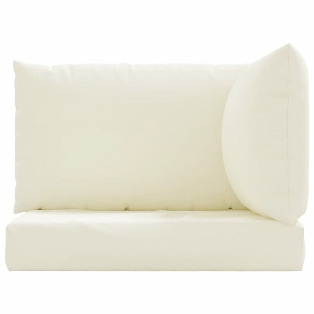 Paom Outdoor Cushion for Bench Set of 3 Plush Ivory Oxford Fabric