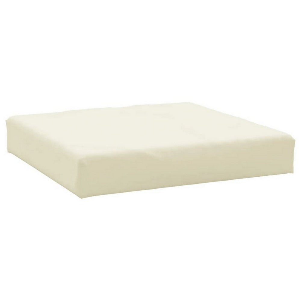 Paom Outdoor Cushion for Bench Set of 3, Plush Ivory Oxford Fabric