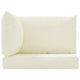 Paom Outdoor Cushion for Bench Set of 3, Plush Ivory Oxford Fabric