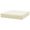 Paom Outdoor Cushion for Bench Set of 3, Plush Ivory Oxford Fabric