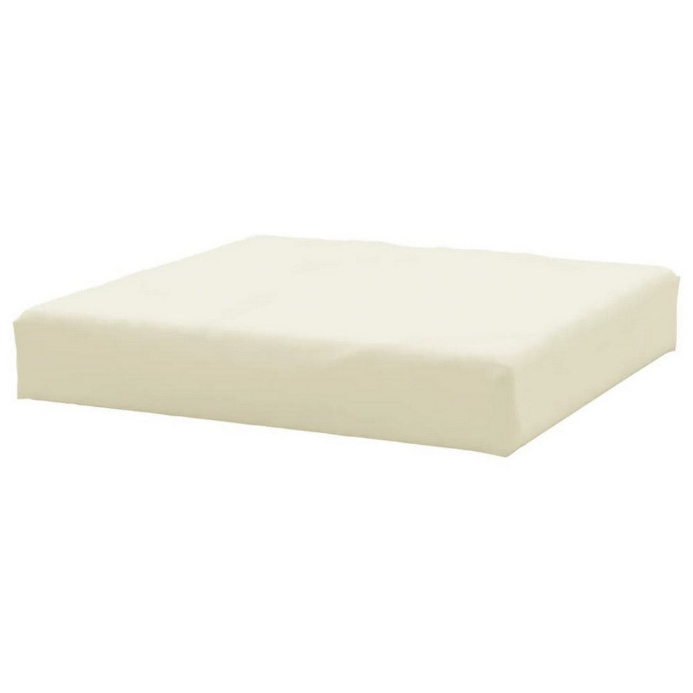 Paom Outdoor Cushion for Bench Set of 3, Plush Ivory Oxford Fabric