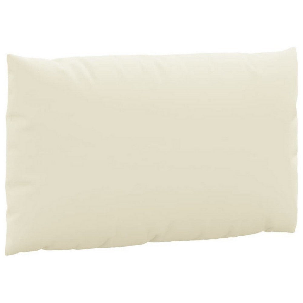 Paom Outdoor Cushion for Bench Set of 3, Plush Ivory Oxford Fabric